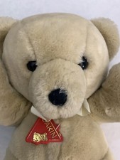 Dakin Cuddles Bear Beige 14  Original Tag Bow Tie Korea Vintage 1979