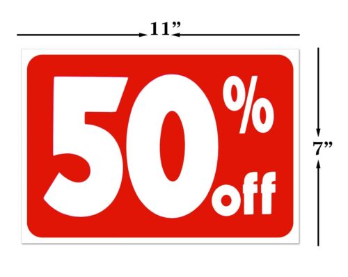 50% di sconto cartello di vendita negozio al dettaglio cartello messaggio di acquisto plastica durevole - Foto 2 di 6