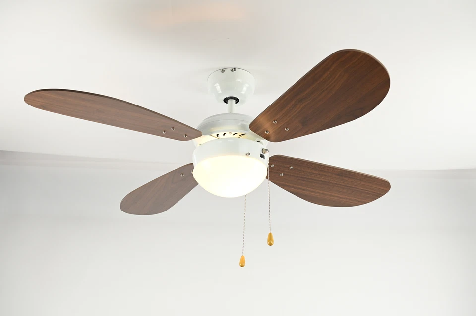 Ceiling Fan With Light Classic White & Walnut 105 CM Soft - Image 3 of 4