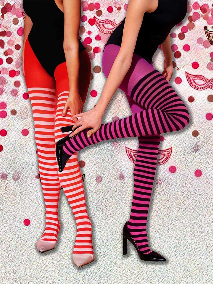 Geringelte Strumpfhosen Gr. S - XXXXL in 8 Ausführungen - auch NEONFARBEN! - Bild 2 von 4