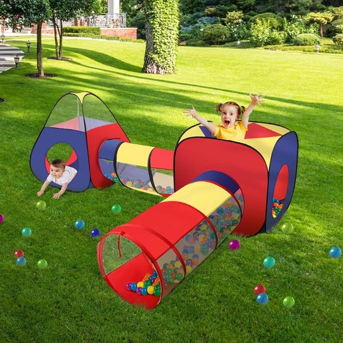Portable 4 in 1 Childrens Kids Baby Play Pop Up Tent Tunnel Ball Pit Playhouse - Picture 11 of 11