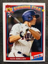 2021 Topps Archives Alex Kirilloff Rookie RC 1991 Bazooka Shining Stars Card. rookie card picture