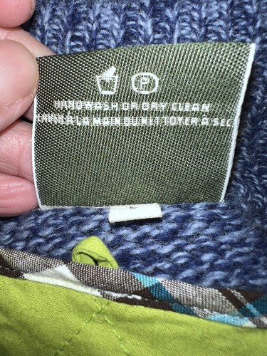 CARRAIG DONN Merino Wool Hand Knit Sweater Made In Ireland Full Zipper Lined L - Picture 10 of 11
