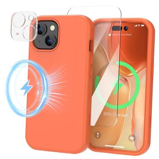 Case,Compatible with MagSafe,Military Grade Drop for iPhone 15 Orange
