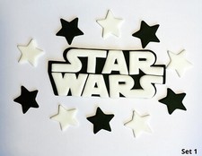 Edible Fondant Star Wars Logo. Cake Topper Fondant Sugar Paste Decorations