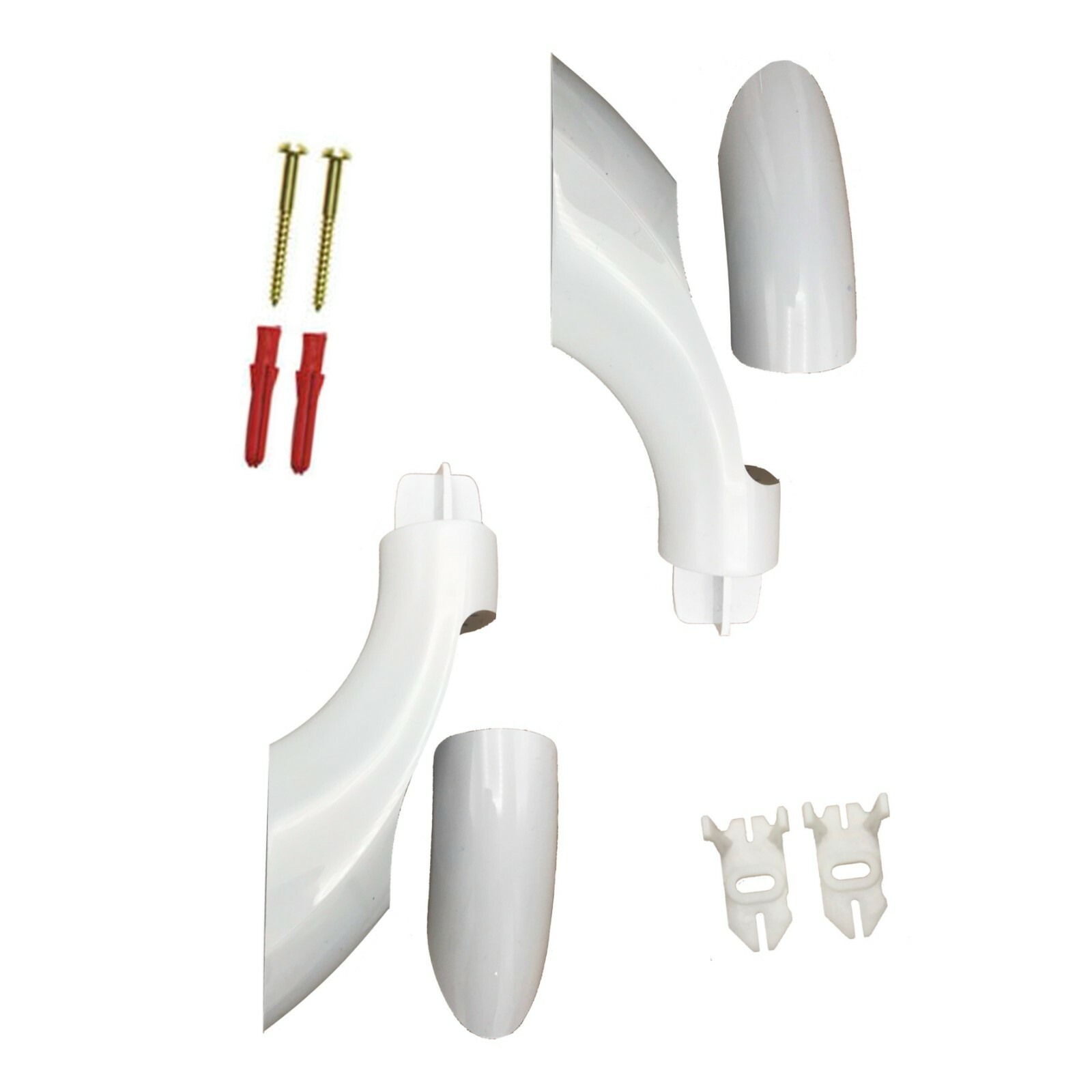 Aqualisa Replacement Varispray Shower Rail Fixing End Rail Assembly White 215011