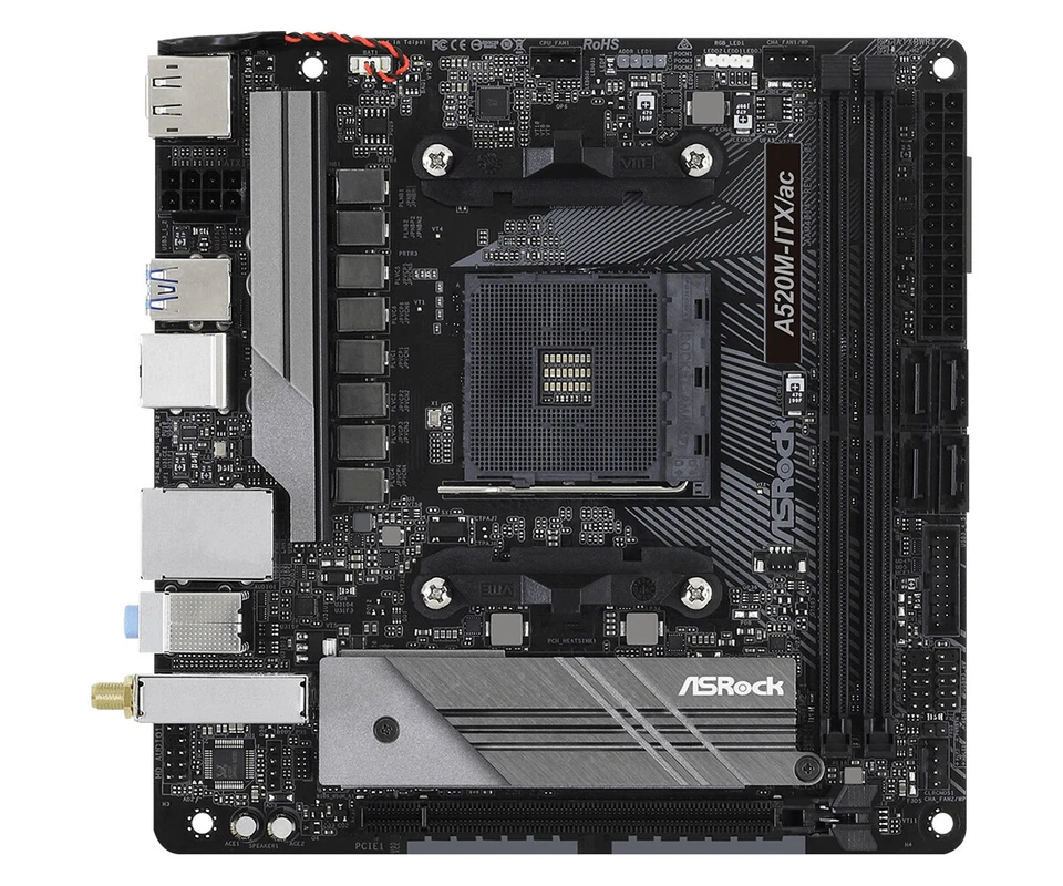ASRock AMD 520M AM4 Micro ITX DDR4-SDRAM Motherboard - Imagen 2 de 4