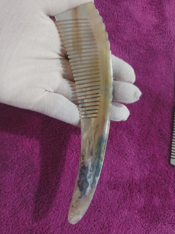 Handcrafted Horn Comb Set of 4 – Viking Style | Eco-Friendly Beard & Hair Comb - Image 3 of 4