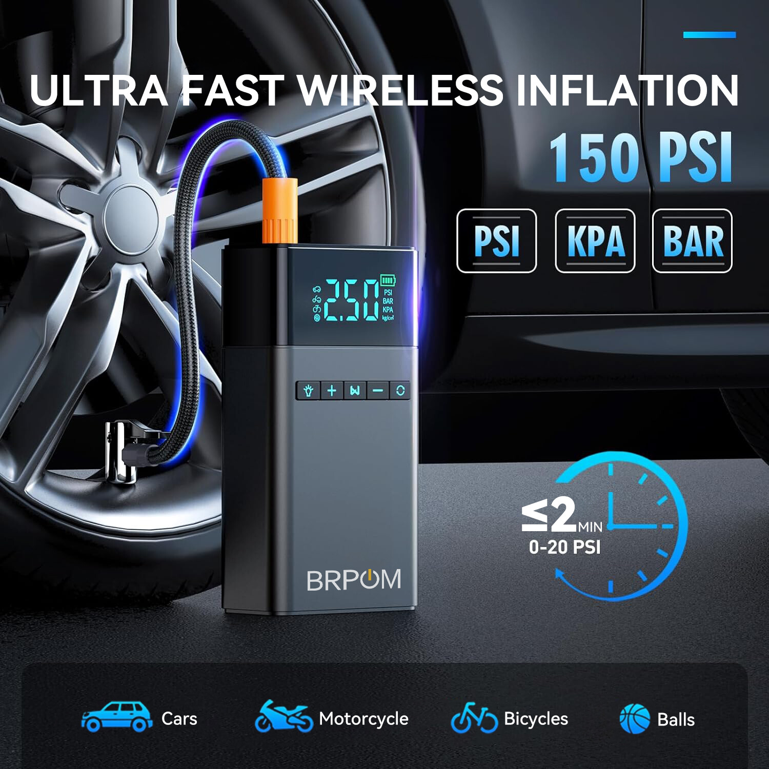 Car Jump Starter with Air Compressor 8500A Portable Car Battery Booster US