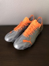 Puma Ultra 1.4 FG/AG Men's Soccer Cleats Size 13 Silver Neon Citrus 106694-01