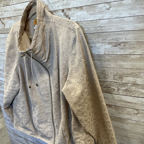 Ruby Rd. Womens Size 24W Jacket Beige Lightweight Full Zipper Drawstring Collar - Bild 10 von 11