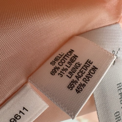NWT $169 ANN TAYLOR Blazer Jacket Pink Floral Cottage Linen Blend Pastel Size 12 - 第 11/15 張圖片