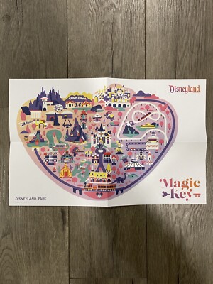 DISNEYLAND MAGIC KEY PASSHOLDER MAP, 17'' X 11'' UNFOLDED  EXCLUSIVE