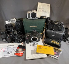 Nikon Lot D80, N2020 AF, Pronea S, FA - 3 Bags, Lenses, Power Cord and More