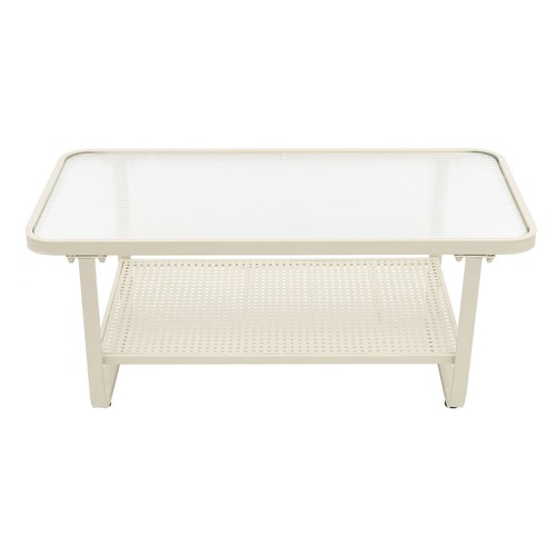 Floor Standing 2-Tier Rectangle Coffee Table Office & Home Multi-Use - Picture 9 of 19