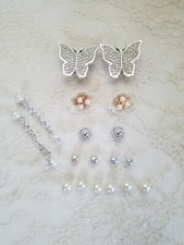 Bling Rhinestone Butterfly Flower Pearls Shoe Charms Girl DIY Accessories Gift