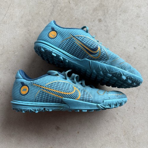 Nike Jr. Mercurial Vapor 14 Academy TF Turf Soccer Shoes K Blue DJ2863-484 2.5