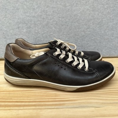 ECCO Chase II Tie Leather Sneaker Size EU 40 / US 9-9.5 Black Lace Up