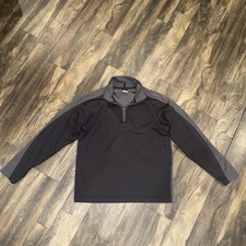 Nike Men  s Dri-FIT 1/4 Zip Pullover Jacket Black/Grey Size M