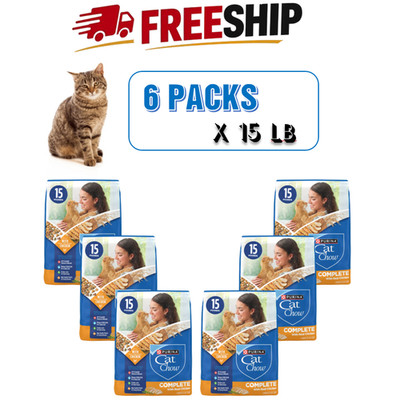 6 Pcs Purina Cat Chow Complete All Life Stages Cat Dry Food - Chicken, 15 Lb