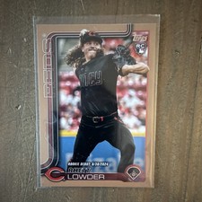 2025 Topps Update Series Gold Rhett Lowder Reds #US318 Rookie Serial Card