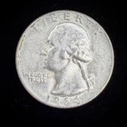 90% Silver - 1964 Washington Quarter  $0.25 FV Circulated Pre-1965 US Coin 25-16