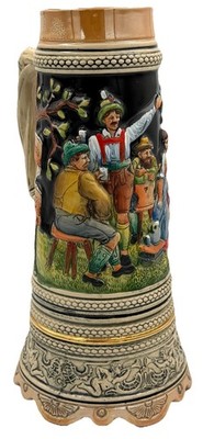 Vintage A.J. Thewalt German Beer Stein #1203  Bei Freud u. Scherz  No Lid 11 