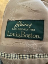 Brioni mens sport coat blazer glen check Made in Italy