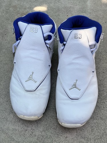 Air Jordan 18 OG 2003 Blanco Sport Royal 305869 101 - Imagen 3 de 6