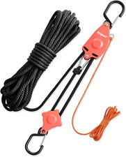 Self Locking Block and Tackle Pulley System w...