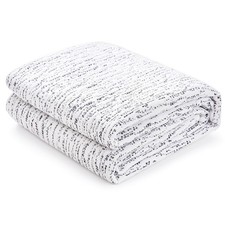 Subrtex Mattress Topper Cover Queen Size 4 Inch Only Queen, White darkblue