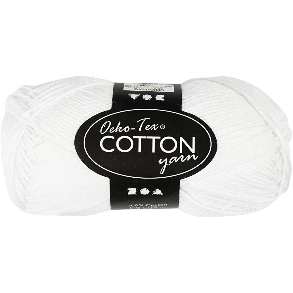 Creativ Cotton Yarn, White, One Size