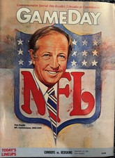 1989  Gameday Program Dallas vs Redskins featuring Pete Rozelle
