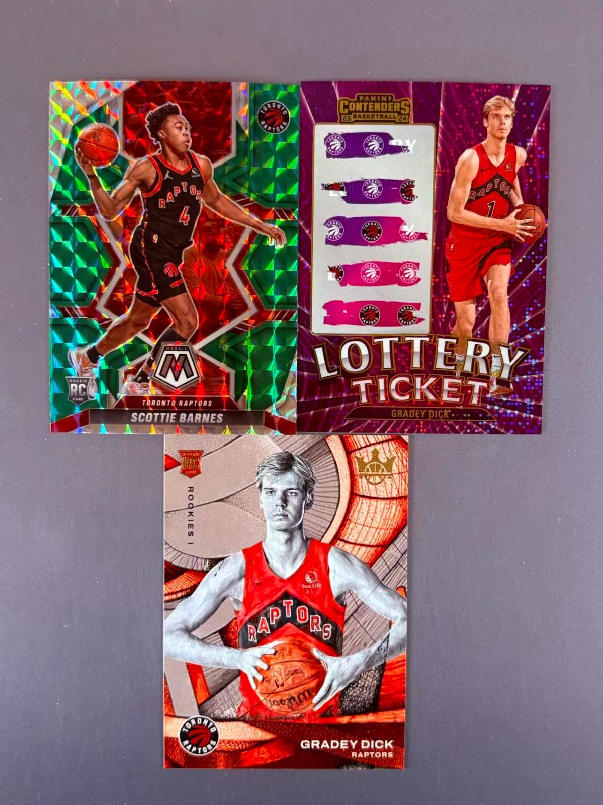 Scottie Barnes 2021-22 Panini Mosaic Green Prizm RC #207