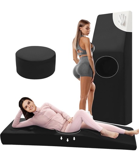 Black Foam Massage Bolster Cushion with Face Cradle and Removable Pillow
