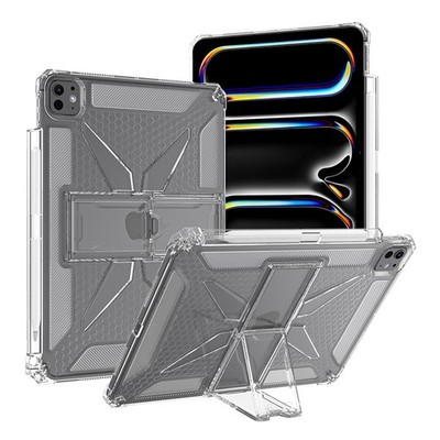 For iPad Pro 11''/13'' 2025/2024 Air 13''/11''  Soft Shockproof Clear Stand Case