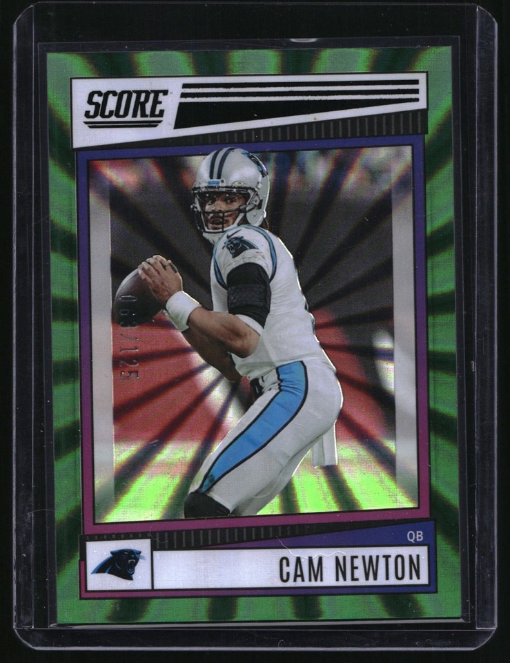 2022 Score Cam Newton #48 Green Starburst Carolina Panthers Cam Newton #48 Green Starburst /125 Carolina Panthers