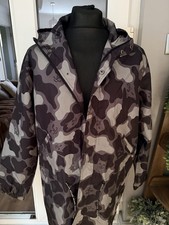 RIPNDIP Camo Hooded Parka Jacket Large Grey Cat Print Waterproof Festival Coat