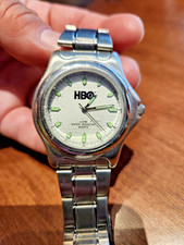 HBO (Home Box Office)- Reloj Acero Inoxidable RARO VINTAGE NUEVO-Nunca Usado (A)
