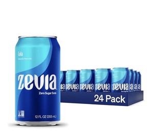 Zevia Zero Sugar Soda Cola 12 oz Cans 24-Pack – Naturally Sweetened