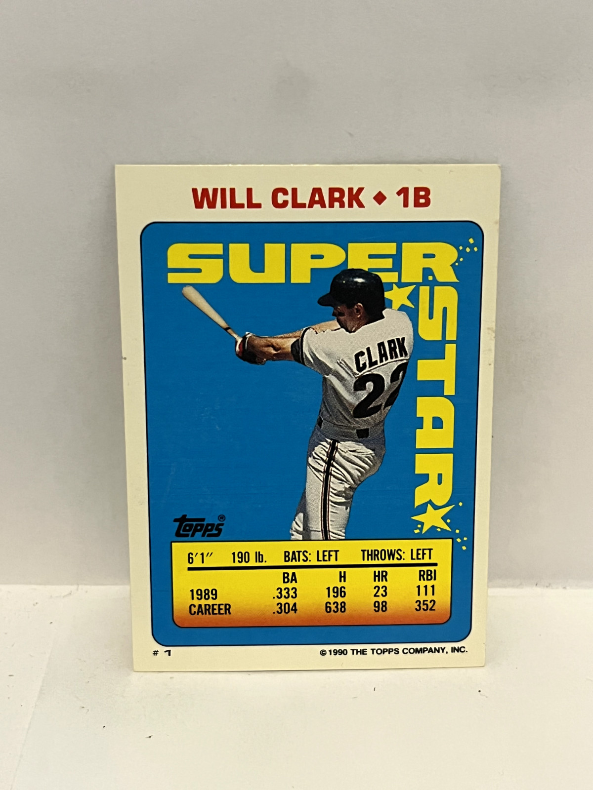 1990 Topps Baseball Stickers w/ Super Star Backs - You Pick