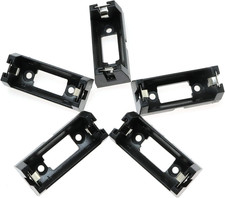 CR123A Battery Holder - 5PCS Black PCB Plug-in with Solder Mount