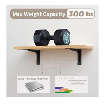 12"(L ) X 10 (H) Shelf Bracket ,L Shelf Brackets,max Load 300lbs, Vertical Angle