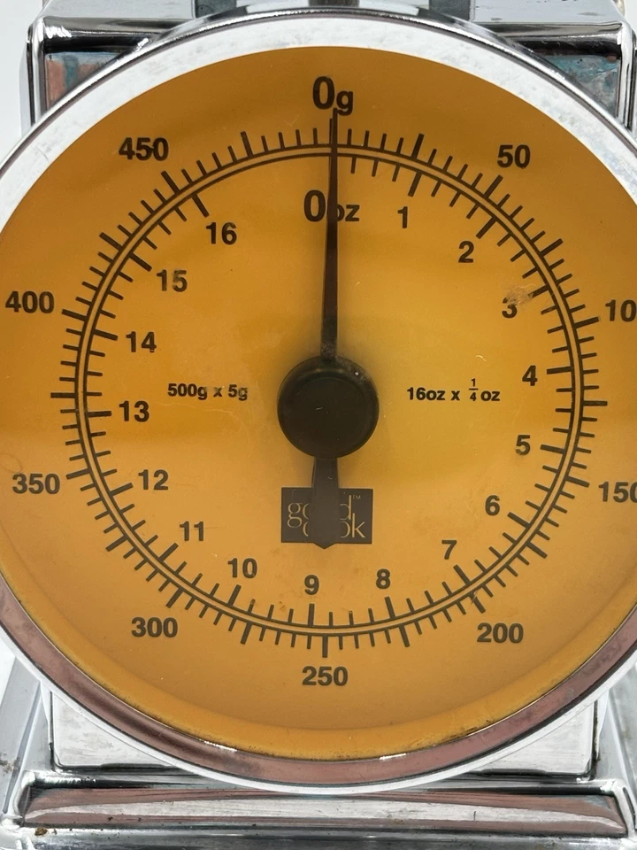 Винтажные механические весы в стиле ретро для хорошего приготовления пищи.  Хром. - Изображение 2 из 4