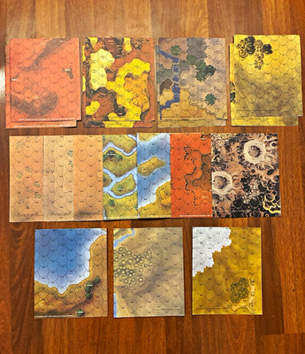 18 Vintage FASA BattleTech Hex Map Lot Sets 2-5 1985-1997 OOP