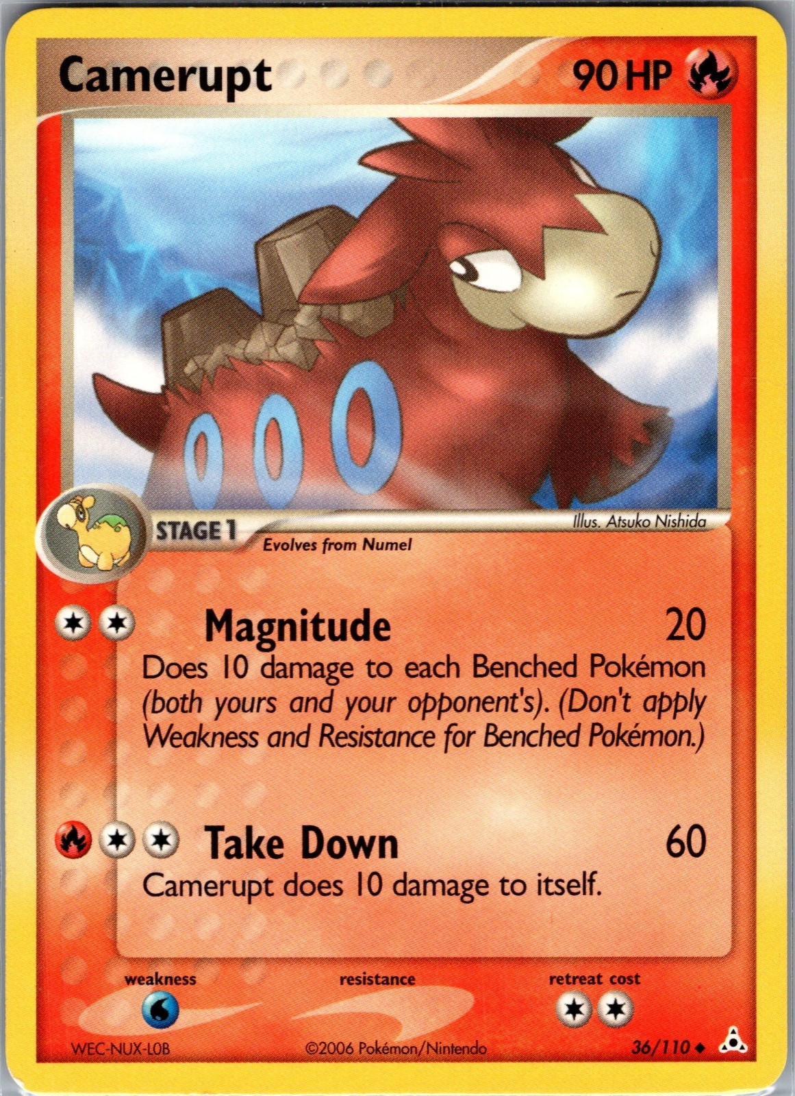 Camerupt Uncommon Holon Phantoms 36/110 NM