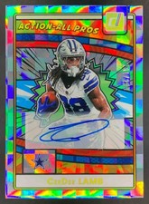 CeeDee Lamb 2025 Panini Donruss Action All Pros Auto Cowboys /299