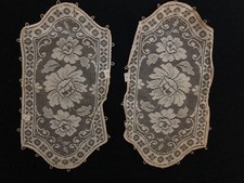 Vintage Lace Pieces, table runner or dresser scarf set, 14 x 7 Inch