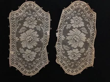 Vintage Lace Pieces, table runner or dresser scarf set, 14 x 7 Inch