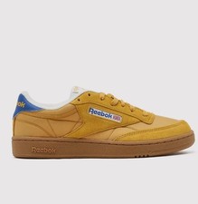 REEBOK CLUB C85 NYLON MEN'S SNEAKERS RESO5FC1UY2 GOLD SUEDE SHOES